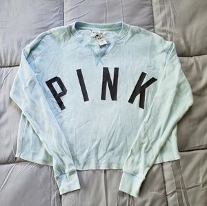 Victoria's Secret PINK thermal cropped LS top
